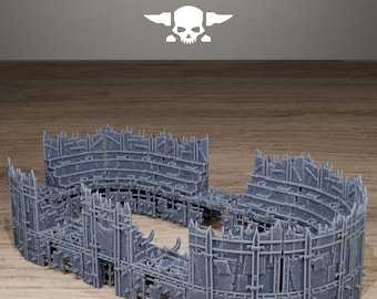 Orkaz Colosseum - Modular Resin Arena Terrain for Sci-Fi Wargaming - StationForge