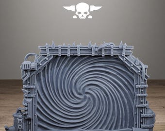 Orkaz Portal - Active Warp Gate or Inactive Portal Resin Terrain for Sci-Fi Wargaming Terrain - StationForge