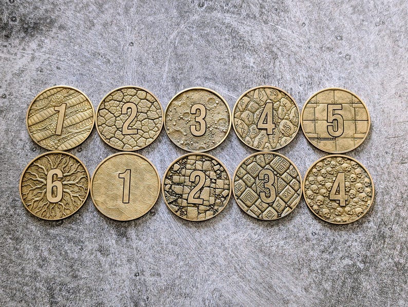 Wargaming Objective Markers Set – Laser Embossed Metal Tokens ...