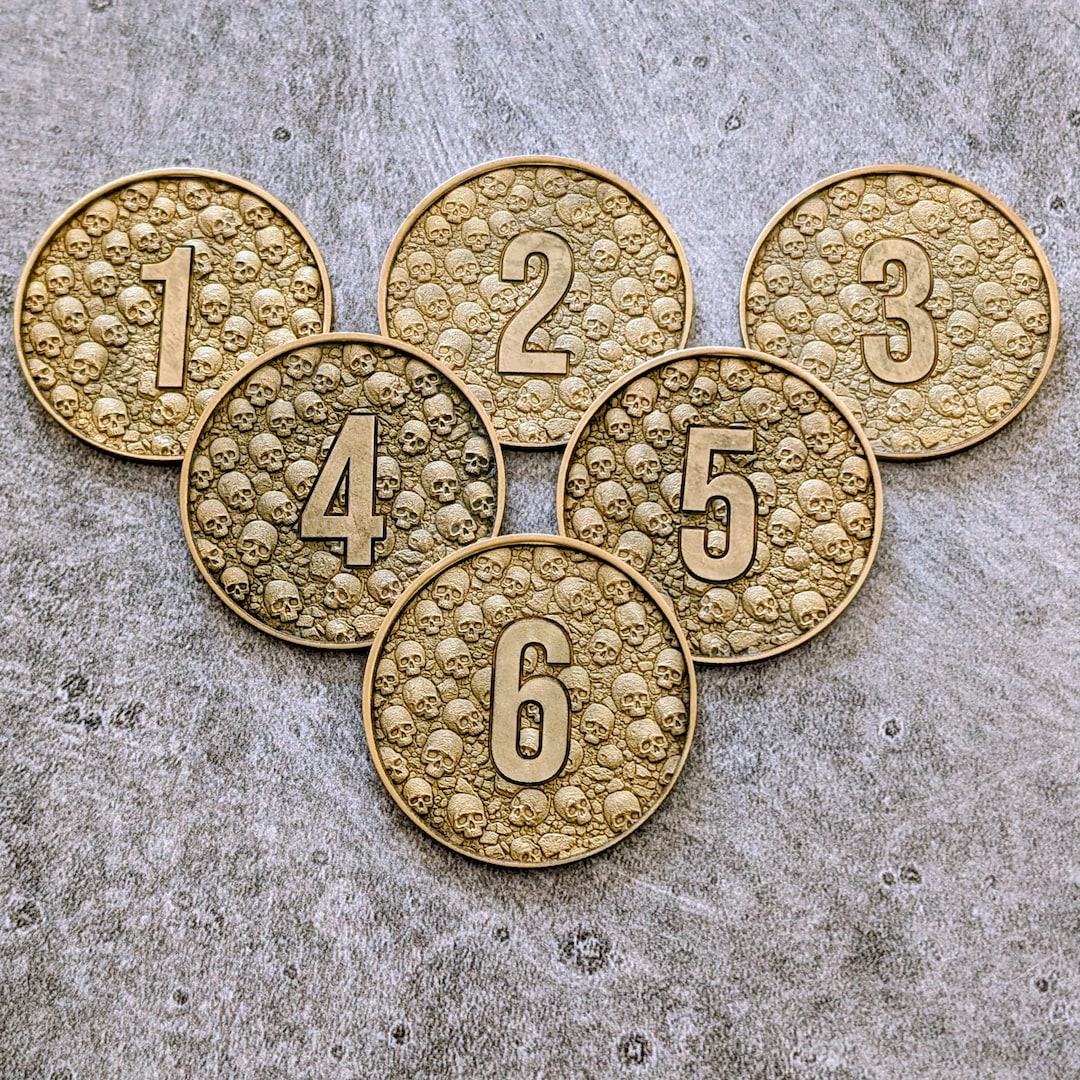 Wargaming Objective Markers Set – Laser Embossed Metal Tokens ...