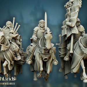 Mounted Questing Knight Command - Highlands Miniatures