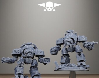 GrimGuard Mechguard - Heavy Walker Resin Miniature for Trench Warfare Gaming - Stationforge