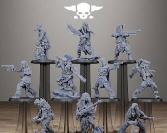 Techno Savages Scrap Tribers - Resin Miniatures for Sci Fi Wargaming, RPGs & Hive Gangs - StationForge