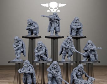 Grimguard Jungle Fighter Snipers  Resin Miniatures for Sci Fi Wargaming & RPGs - StationForge