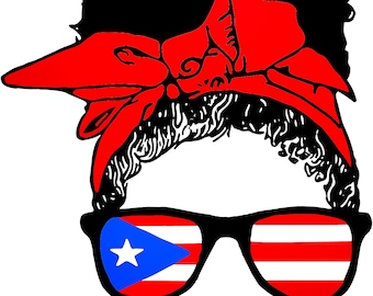Puerto Rico flag vinyl stickers-decals Chica Boricua-#53