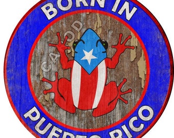 Puerto Rico Flag car  sticker decal, bandera boricua . Born in Puerto Rico #3