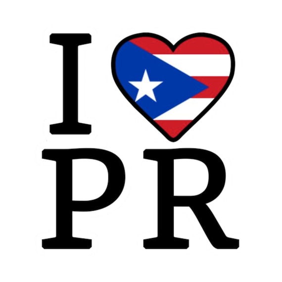 Adesivo Auto Bandiera Puerto Rico PR Sagoma Profilo - Decalcomania Vinile Bianco Opaco 6 Pollici (sda2)