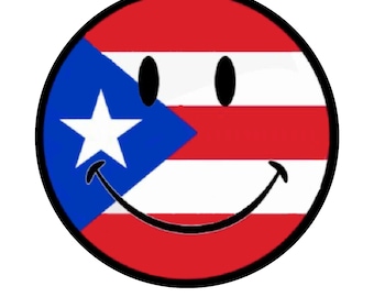 Puerto Rico flag vinyl stickers-decals, Calcomania Bandera de Puerto Rico