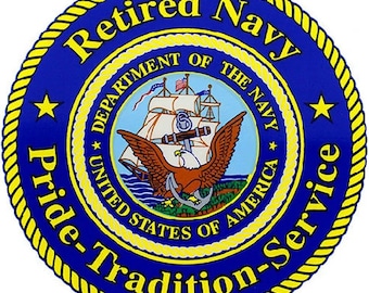 US NAVY Retired, sticker decal