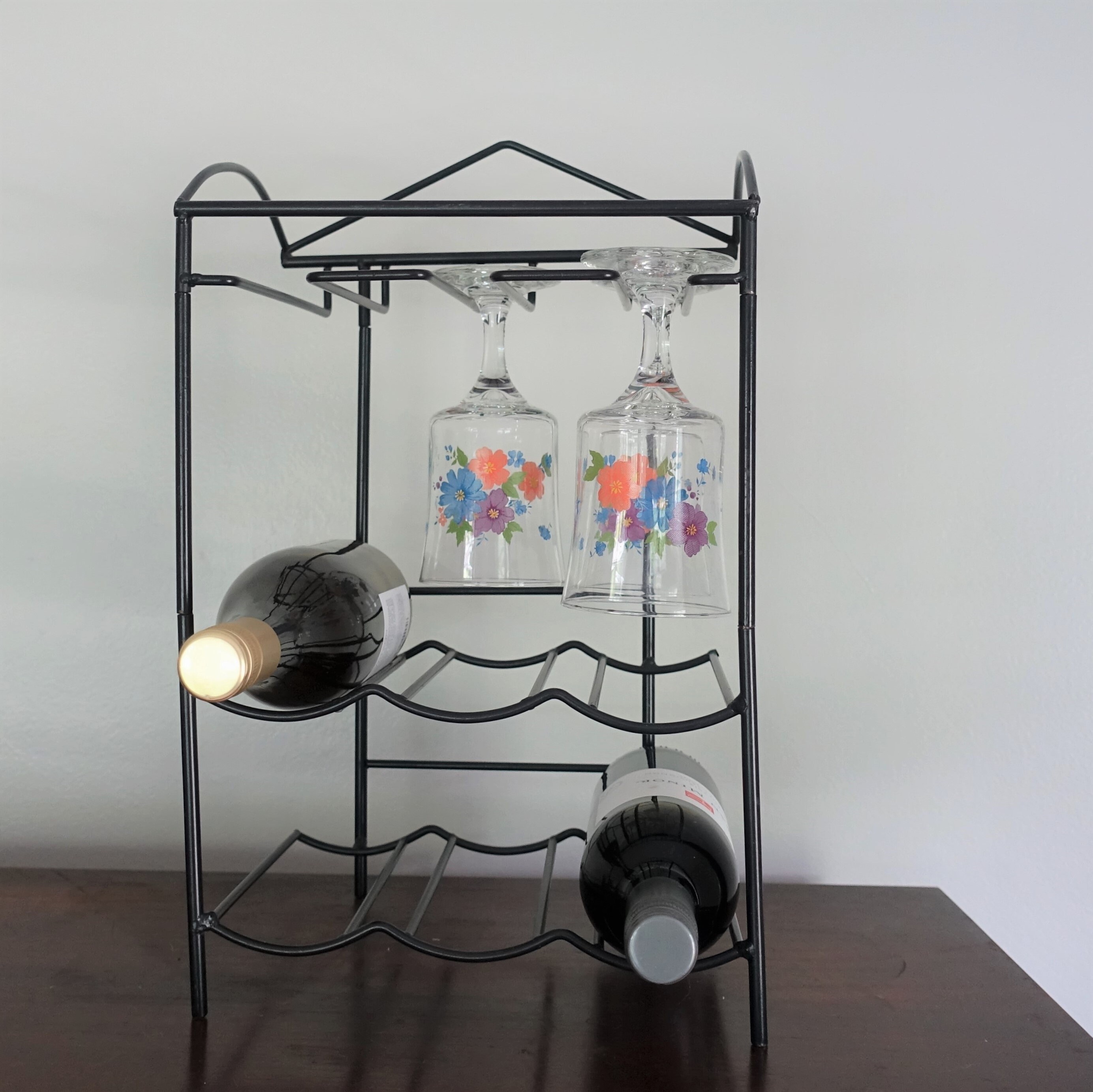 Countertop Wine Bar Countertop Wine Glass and Bottle Rack Etsy