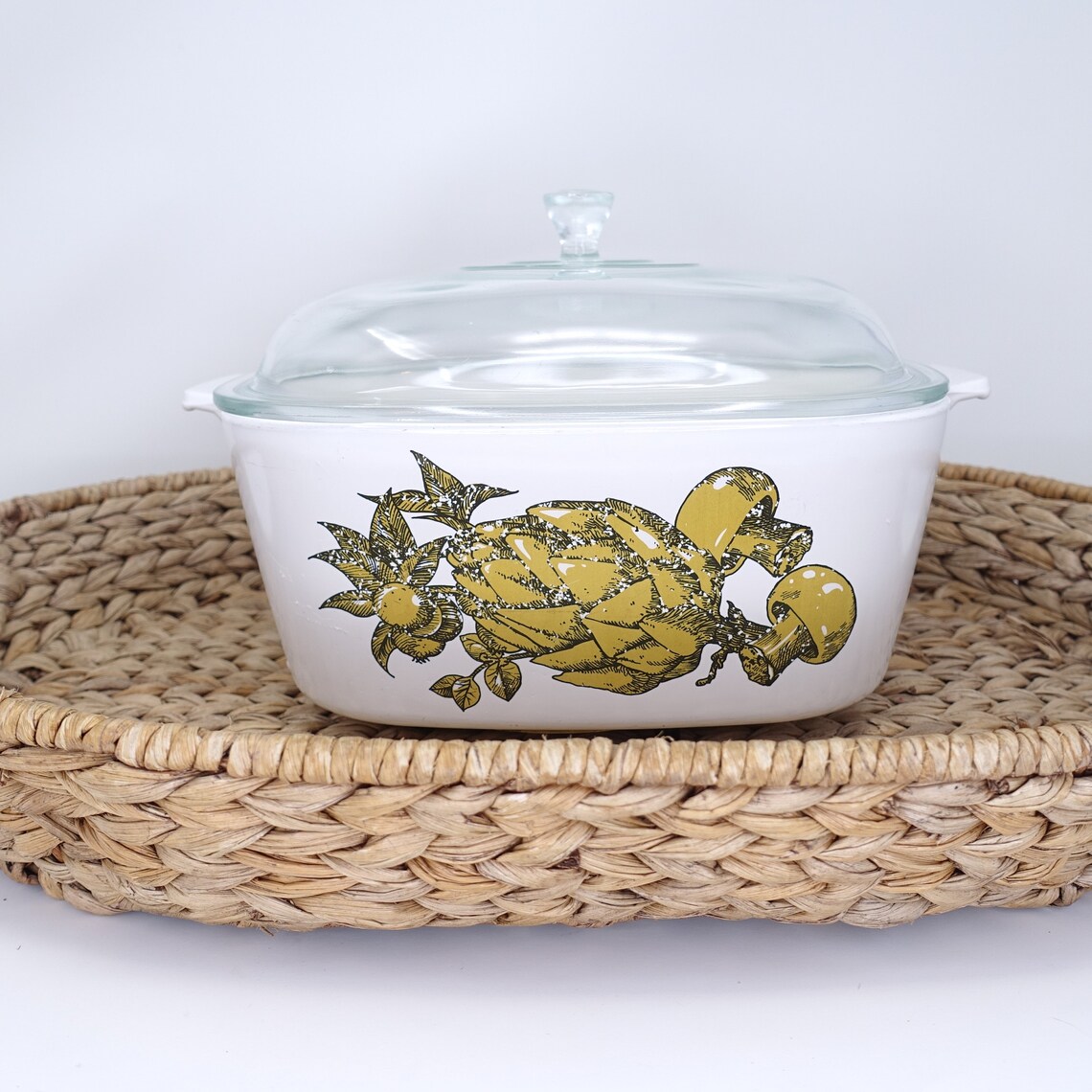 Corning Ware Set 1971 Natures Bounty Loaf Pan With Lid Large Etsy