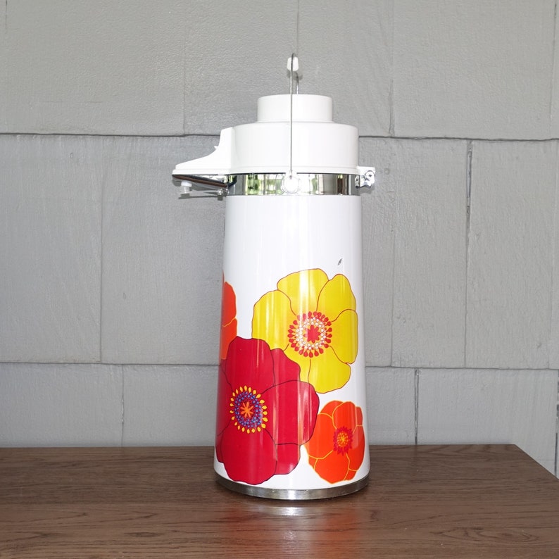 King Air Pump Coffee Thermos Bright Colored Coffee Carafe Etsy