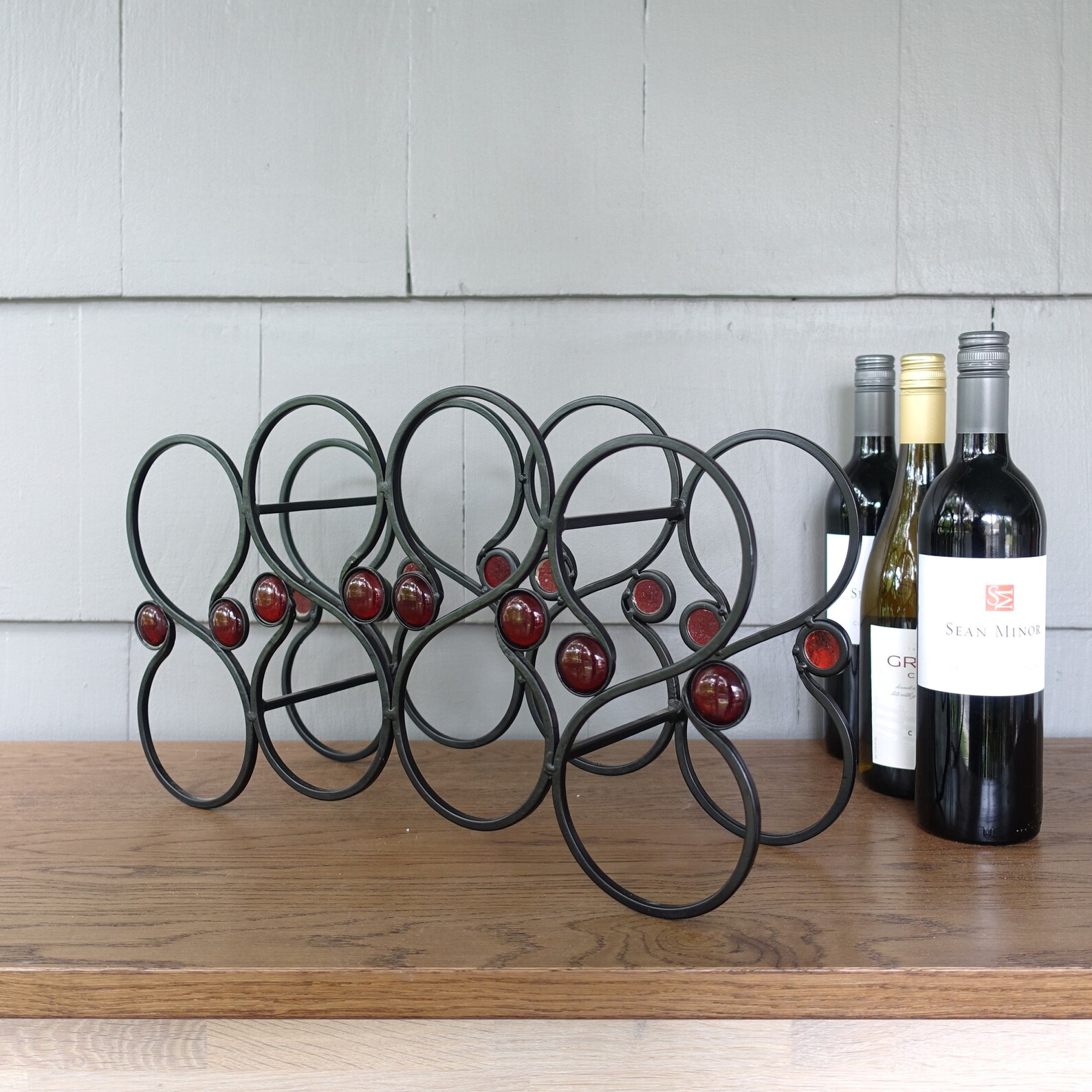 Countertop Black Wrought Iron Spiral Wine Rack Wine Rack For Etsy