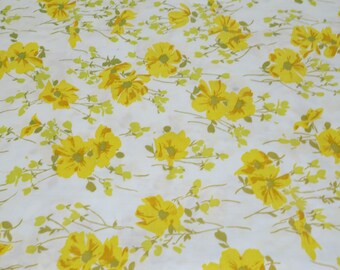 Morgan Jones Percale Double Full Fitted Sheet Daisies and Baby Blue Pastel Standard Fabric Material Crafts Sheet Good Elastic Heavenly Vinta