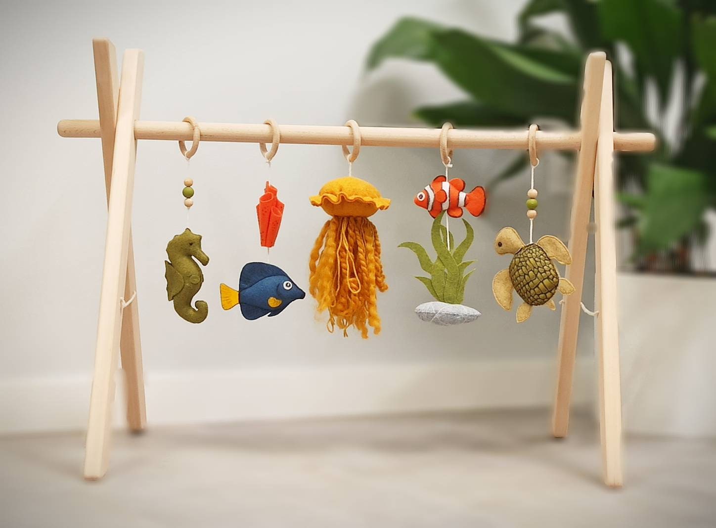 Nautical Baby Gym, Ocean Theme, Felt Hanging Toys Set
