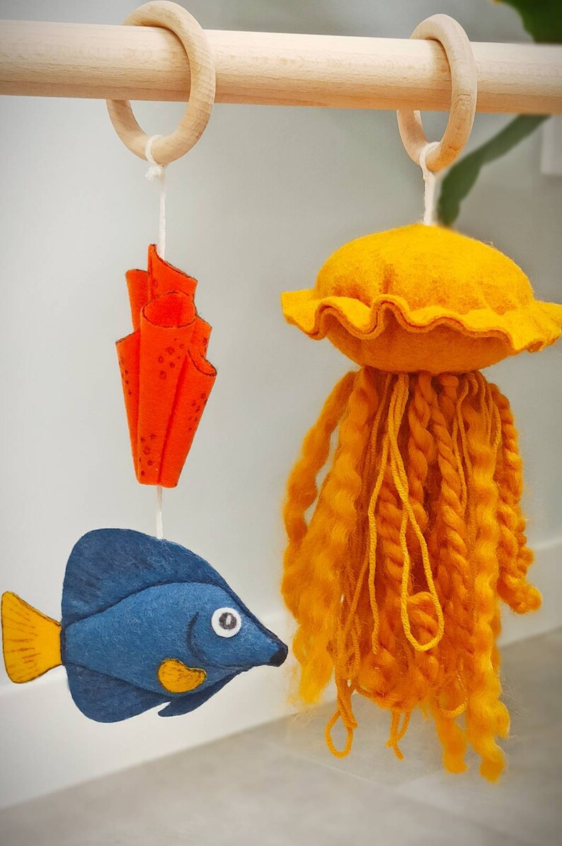 Nautical Baby Play Gym Ocean Baby Mobile Hanging Toys Set Etsy