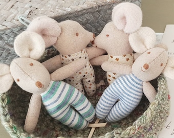 Moeders en muizen|maak familiepoppen|lineaire muis| Doll Mouse|cotland muis|| Mail Knuffeldier|Mouses|Feat muis