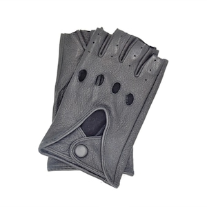 Fingerless Leather Women Gloves | Driving Motorcycle / Scooter Gloves | Nappa Gloves | Punk Women Gloves | Luxury Gloves | Gift For Women