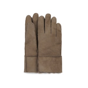 Sheepskin Shearling Fur Lined Gloves | Women Cement Gray Gloves | Warm & Cozy Winter Gift for Her | 100% Fur Gloves | Fall Ladies Gift