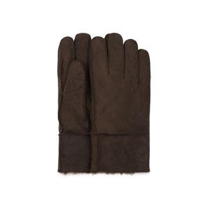 Sheepskin Shearling Fur Lined Gloves | Women Brown Gloves | Warm & Cozy Winter Gift for Her | 100% Fur Gloves | Fall Ladies Gift | Handmade