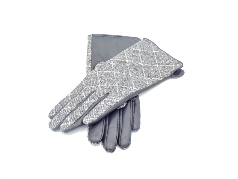 Fabric And Leather Touchscreen Gloves