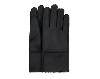 Handmade Black Sheepskin Fur Lined Gloves | Women's Winter Gloves