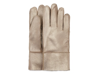 Schapenvacht Scheren Bont Gevoerde Vrouwen Handschoenen | Warm en gezellig wintercadeau voor haar | 100% Bont Handschoenen | Fall Ladies Cadeau | Handgemaakte glitter handschoenen