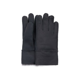 Sheepskin Shearling Fur Lined Gloves | Women Anthrazit Leather Gloves | Warm & Cozy Winter Gift for Her | 100% Fur Gloves  | Handmade