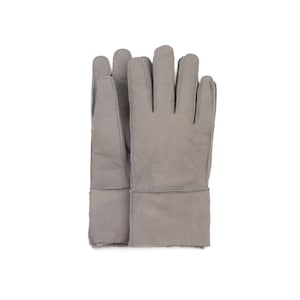 Sheepskin Shearling Fur Lined Gloves | Women Gray Leather Gloves | Warm & Cozy Winter Gift for Her | 100% Fur Gloves  | Handmade
