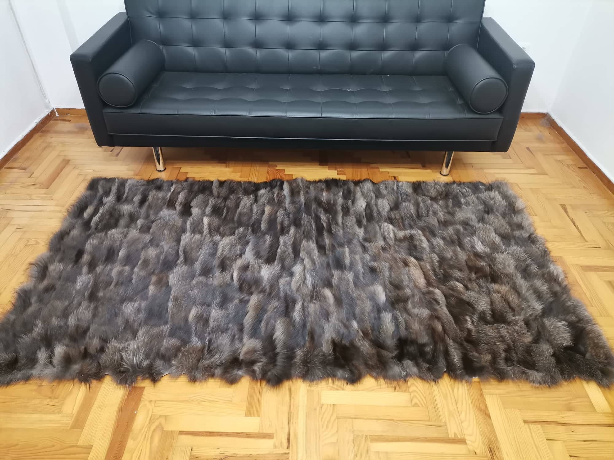Large Throw REAL Fur Blanket Natural Silver Crystal Fox Fur Etsy