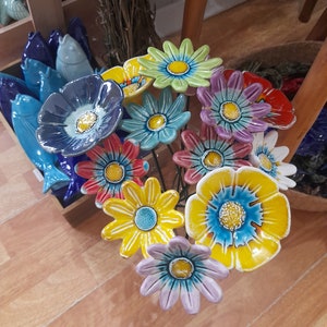 Amazing Ceramic Flowers Best Seller in Our Shop Vivid Colors. Ceramic Poppy Flower. image 6