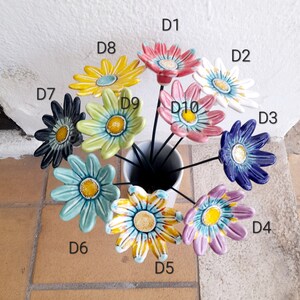 Amazing Ceramic Flowers Best Seller in Our Shop Vivid Colors. Ceramic Poppy Flower. image 5