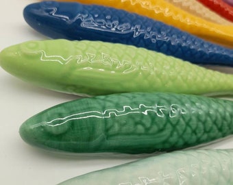 Amazing ceramic sardine!!! Vibrant Colors!! **Best seller**