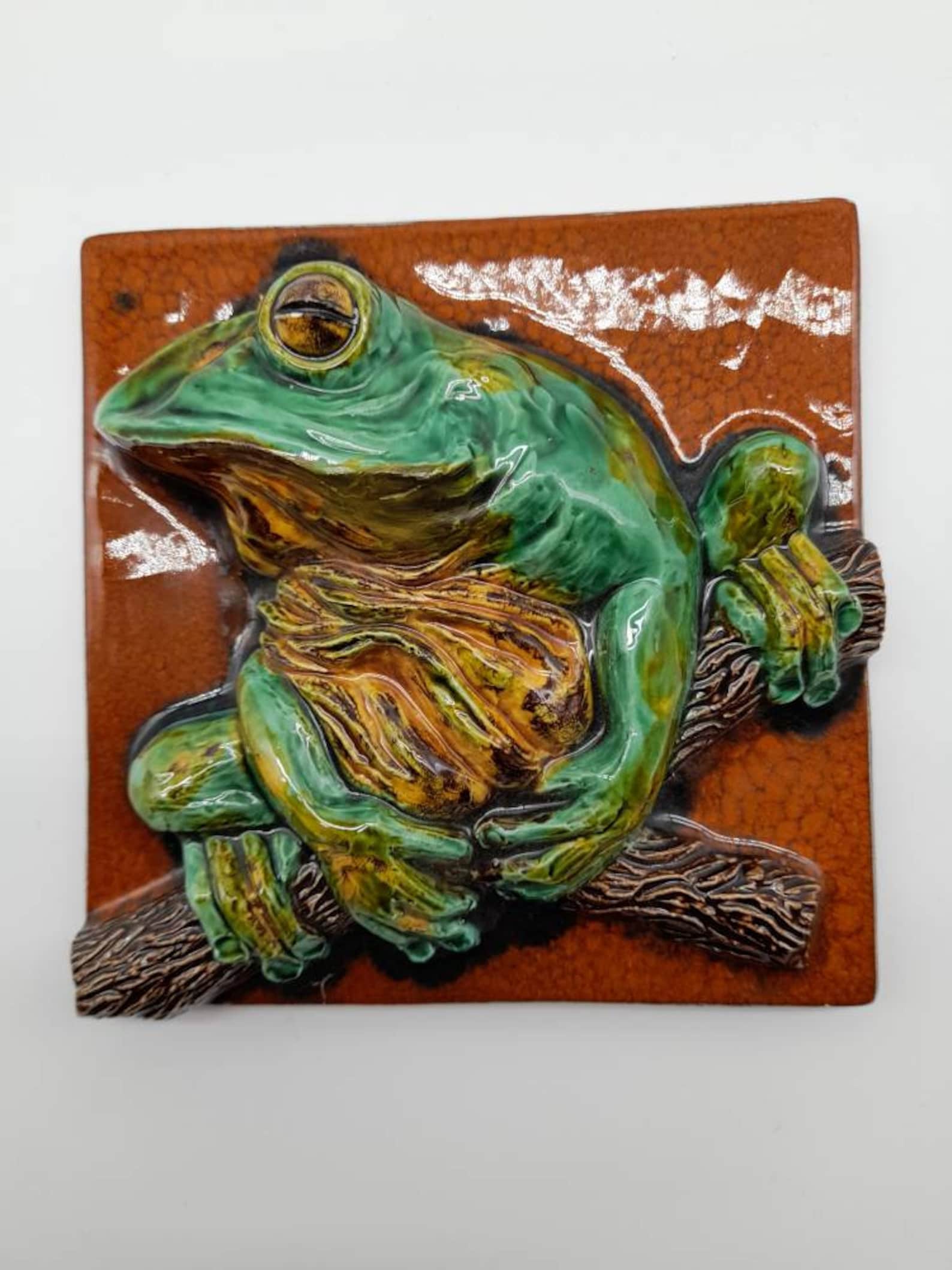 3D animal tile. High Relief Handmade ceramic tile. Portuguese Etsy