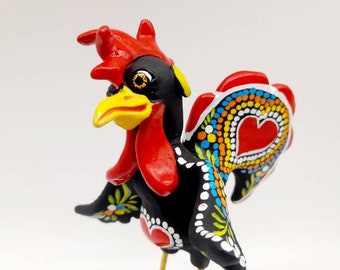 Ceramic Rooster. Portugal Rooster Handmade Crazy Rooster. BARCELOS ROOSTER. Galo de Barcelos. Made in Portugal