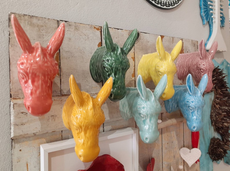 Ceramic Animal Head. CERAMIC Donkey Portuguese Handmade Etsy