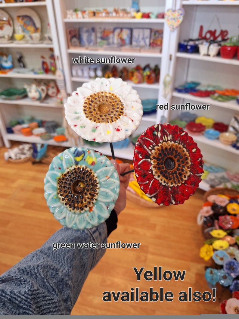 Amazing Ceramic Flowers Best Seller in Our Shop Vivid Colors. Ceramic Poppy Flower. image 9