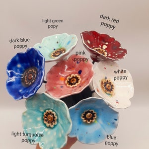 Amazing Ceramic Flowers Best Seller in Our Shop Vivid Colors. Ceramic Poppy Flower. image 3