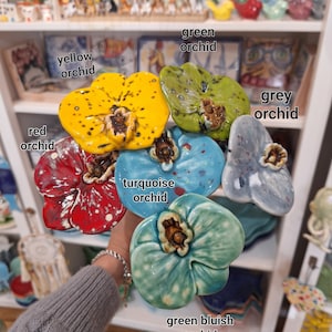 Amazing Ceramic Flowers Best Seller in Our Shop Vivid Colors. Ceramic Poppy Flower. image 8