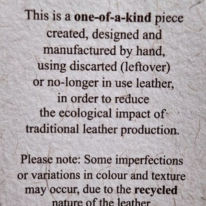 Tasche aus echtem Leder. Umhängetasche. Recyceltes Leder. Einzigartige Tasche. Nachhaltige und handgefertigte Tasche. Schultertasche für Damen mit Leopardenmuster. Bild 7