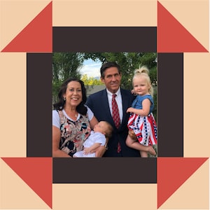 Family Photo Churn Dash PDF Quilt Block Pattern