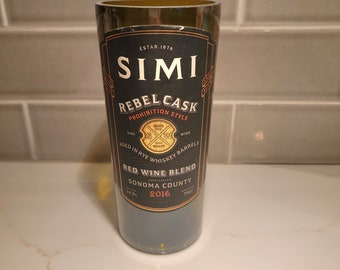 Simi Rebel Cask Hand Cut Upcycled Wine Bottle Candle - Choose Your Scent