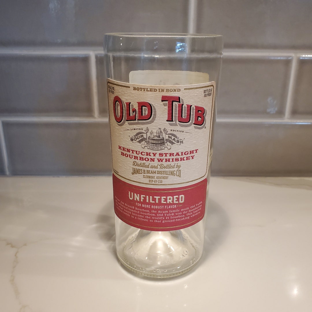 Old Tub Whiskey 750ml Hand Cut Upcycled Liquor Bottle Candle Etsy