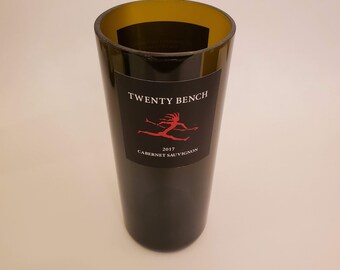 Twenty Bench Hand Cut Upcycled Wine Bottle Candle - Choose Your Scent