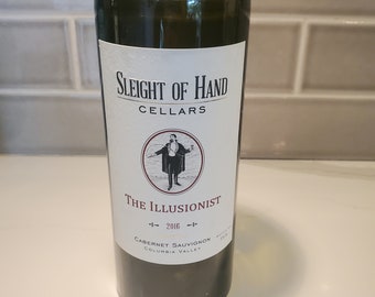 Sleight of Hand Cabernet Sauvignon Hand Cut Upcycled Wine Bottle Candle - Choose Your Scent