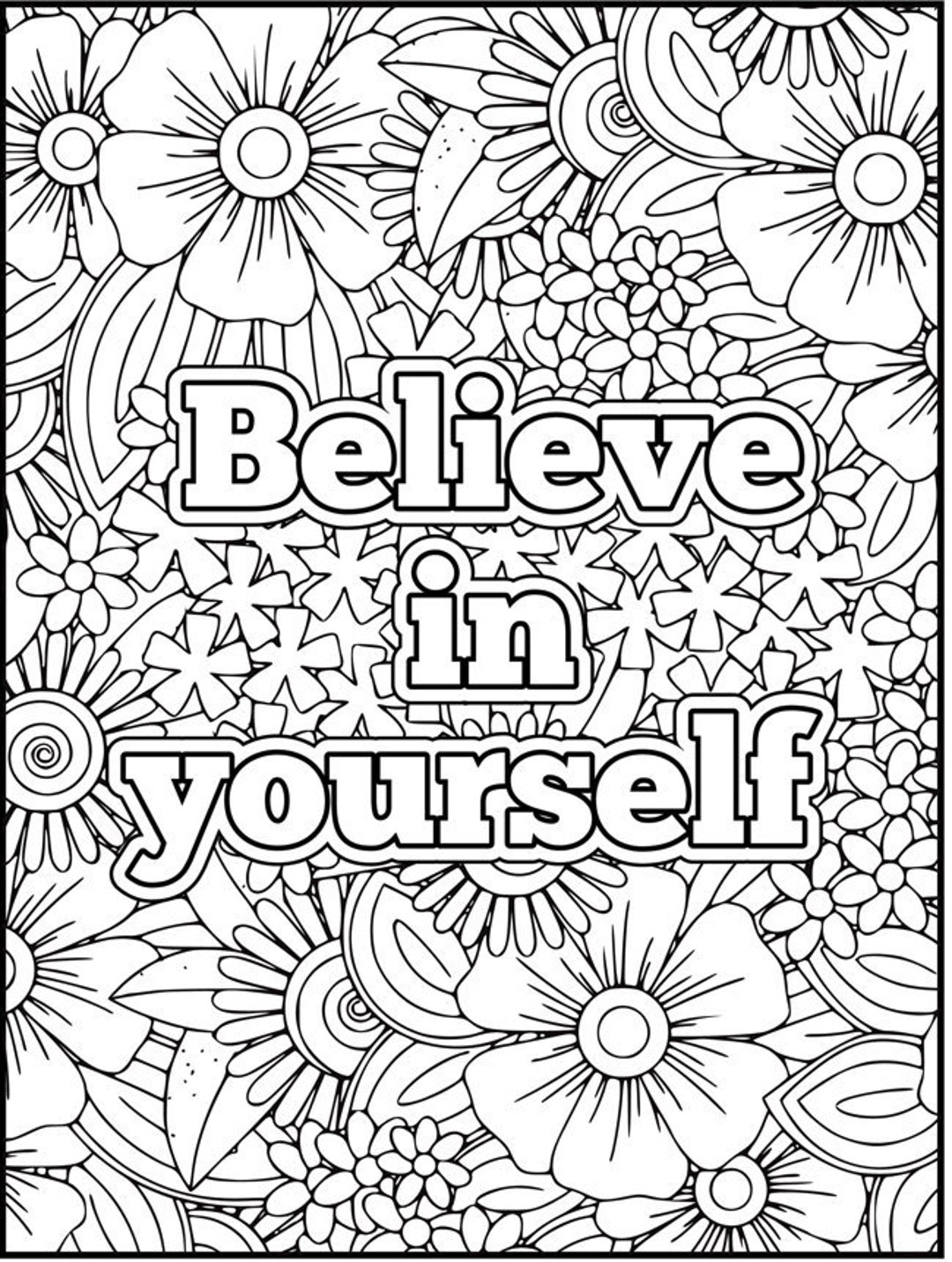 Adult Coloring Page-coloring Therapy - Etsy