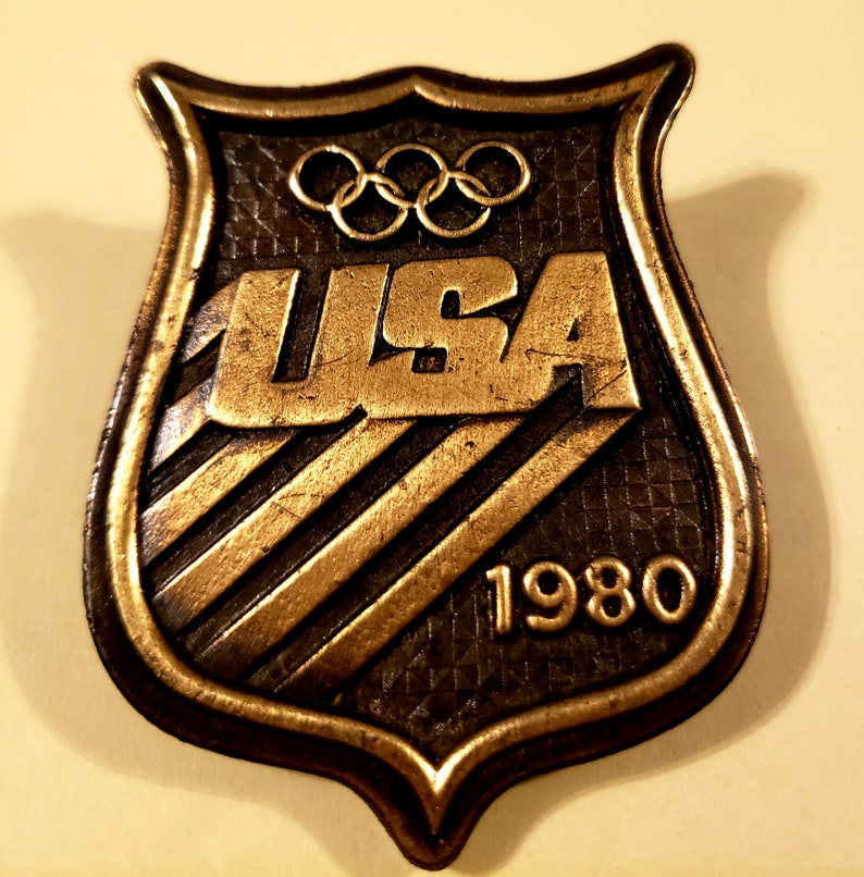 1980 USA Olympic Brass Belt Buckle