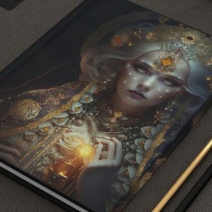 Aelia #22 - Beautiful Empress Princess Fantasy Art Sci-fi Art Hardcover Journal Matte