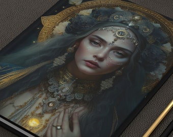 Isidora - Beautiful Empress Princess Fantasy Sci-fi Art Hardcover Journal Matte