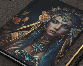 Adhara - Beautiful Empress Princess Fantasy Art Sci-fi Art Hardcover Journal Matte